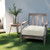 Diamond Corded Deep Outdoor Seating Cushion - 27" - Cream
