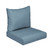 2-Piece Knife Edged Outdoor Deep Seating Pillow and Cushion Set - 30" - Blue
