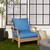 Solid Deep Seating Outdoor Pillow and Cushion Set - 23.5" - Blue