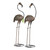 Wild Flamingo Outdoor Garden Statue - 42" - Brown and Orange - Set of 2