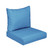 2-Piece Outdoor Patio Deep Seating Pillow and Cushion Set - 25" - Blue