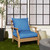 2-Piece Outdoor Patio Deep Seating Pillow and Cushion Set - 25" - Blue
