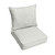 2-Piece Striped Outdoor Patio Corded Deep Seating Pillow and Cushion Set - 27" - Gray
