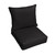 Deep Seating Solid Outdoor Pillow and Cushion Set - 29" - Black