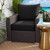 Deep Seating Solid Outdoor Pillow and Cushion Set - 29" - Black