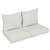 4-Piece Striped Outdoor Loveseat Pillow and Cushion Set - 25" - Gray