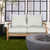 4-Piece Striped Outdoor Loveseat Pillow and Cushion Set - 25" - Gray
