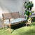 Striped Rectangular Outdoor Bench Cushion - 42" - Blue