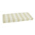 Striped Corded Rectangular Outdoor Bench Cushion - 60" - Green and White