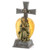 Blessed Cross Solar Light Outdoor Figurine - 10.75" - Gray and Green