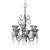 Midnight Blooms Tealight Candle Chandelier - 12.75" - Black