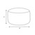 Solid Cylindrical Outdoor Ottoman Pouf - 30" - Orange