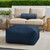 Solid Square Outdoor Ottoman Pouf - 30" - Blue