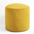 Solid Cylindrical Outdoor Ottoman Pouf - 20" - Yellow