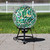 Mosaic Iridescent Leaves Outdoor Garden Gazing Ball - 10" - White and Green