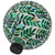 Mosaic Iridescent Leaves Outdoor Garden Gazing Ball - 10" - White and Green