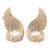 Angel Wings Tealight Holders - 7.5" - Beige - Set of 2