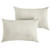 Knife Edge Diamond Rectangular Outdoor Lumbar Throw Pillows - 24" - Cream - Set of 2