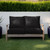 Solid Outdoor Patio Loveseat Pillow and Cushion Set - 30" - Black