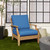2-Piece Deep Seating Rounded Front Outdoor Cushion Set - 23.5" - Blue