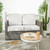 4-Piece Upholstered Outdoor Loveseat Cushion Set - 29" - Beige