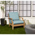 2-Piece Upholstered Rounded Front Deep Seating Outdoor Cushion Set - 25" - Sky Blue