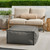 Solid Square Outdoor Bean Pouf Ottoman - 30" - Gray