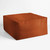 Square Outdoor Patio Bean Pouf Ottoman - 30" - Rust Brown