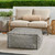 Boho Square Outdoor Bean Pouf Ottoman - 30" - Black and White