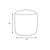 Geometric Cylindrical Outdoor Patio Bean Pouf Ottoman - 20" - Beige