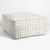 Geometric Square Outdoor Patio Bean Pouf Ottoman - 30" - Beige