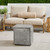 Boho Cuboid Outdoor Patio Bean Pouf Ottoman - 17" - Black