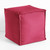 Square Outdoor Patio Bean Pouf Ottoman - 17" - Pink