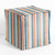 Striped Square Outdoor Patio Bean Pouf Ottoman - 17" - Multicolor