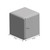 Striped Square Outdoor Patio Bean Pouf Ottoman - 17" - Multicolor