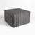 Striped Square Outdoor Patio Bean Pouf Ottoman - 23" - Black and White