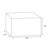 Striped Square Outdoor Patio Bean Pouf Ottoman - 23" - Black and White