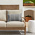 Striped Rectangular Outdoor Patio Lumbar Pillow - 26" - Gray and Beige
