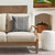Striped Outdoor Patio Square Throw Pillow - 16" - Gray and Tan