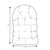 Floral Outdoor Patio Egg Chair Cushion - 44" - Blue and White