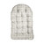Geometric Outdoor Patio Egg Chair Cushion - 44" - Beige