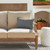 Corded Textured Outdoor Patio Lumbar Throw Pillow - 24" - Gray