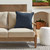 Corded Textured Outdoor Patio Square Throw Pillow - 16" - Blue