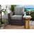 2-Piece Outdoor Corded Stripe Pillow and Cushion Set - 25" - Gray and Tan