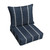 2-Piece Outdoor Corded Stripe Pillow and Cushion Set - 27" - Blue and White