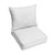 2-Piece Diamond Pattern Deep Seating Outdoor Patio Chair Pillow and Cushion Set - 27" - Beige
