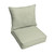 2-Piece Solid Deep Seating Outdoor Patio Chair Pillow and Cushion Set - 30" - Green