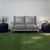 4-Piece Striped Outdoor Patio Loveseat Pillow and Cushion Set - 22.5" - Gray and Beige