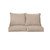 4-Piece Solid Outdoor Loveseat Pillow and Cushion Set - 25" - Beige