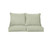 4-Piece Solid Outdoor Patio Loveseat Pillow and Cushion Set - 29" - Green